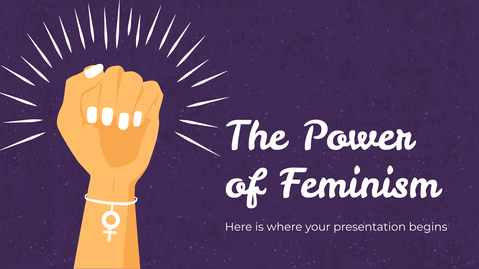 女性主义的力量PowerPoint模板